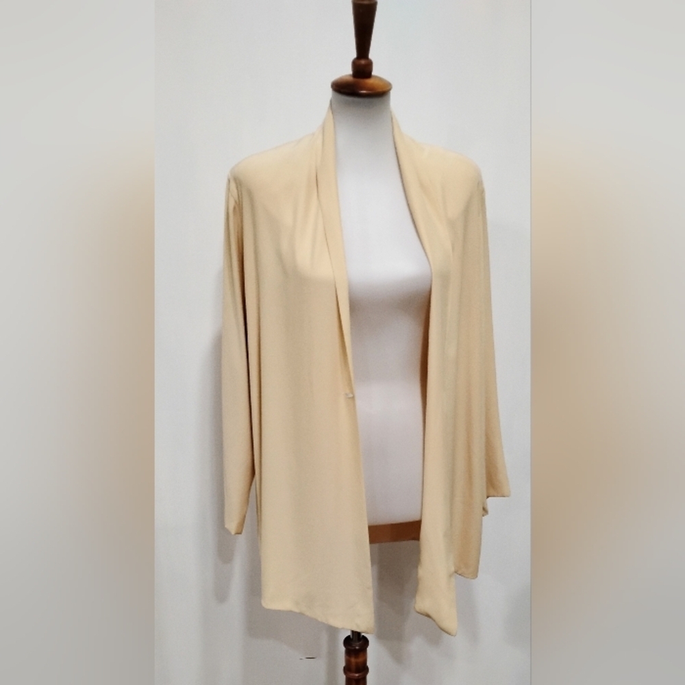 Peter cohen Women's Open Front Beige Cardigan Jacket